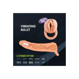 NMC Extendor 2v1 vibračný návlek na penis a masturbátor 23 cm