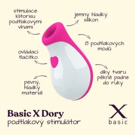 BASIC X Dory podtlakový stimulátor klitorisu ružový