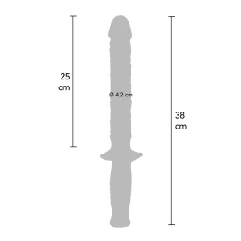 Get Real The Manhandler dildo s rukoväťou - čierne