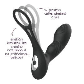 BASIC X Nero stimulátor prostaty na diaľkové ovládanie čierny