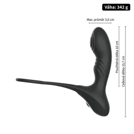 BASIC X Nero stimulátor prostaty na diaľkové ovládanie čierny