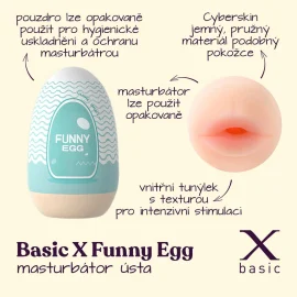 BASIC X Egg masturbátor ústa