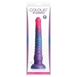 Colours Stacked dildo 23 cm - ružová/modrá