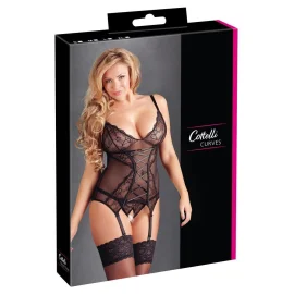 Cottelli Curves Cami korzet s podväzkami: XL