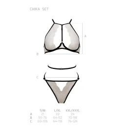 Passion Chika set - krémovo biela