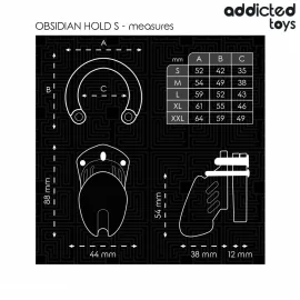 addicted toys Obsidian hold klietka na penis S