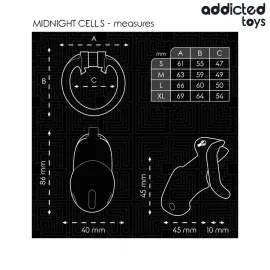 addicted toys Midnight cell klietka na penis S