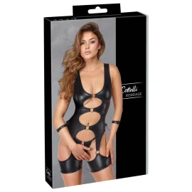 Cottelli Bondage Set body a tangá - čierny