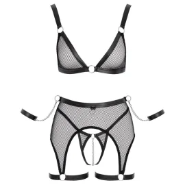 Cottelli Bondage Set zo sieťoviny - čierny