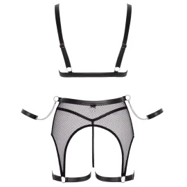 Cottelli Bondage Set zo sieťoviny - čierny