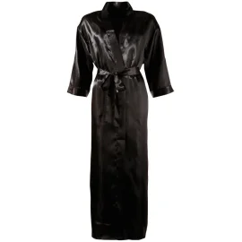 Cottelli Lingerie Kimono dlhé - čierne: S/M