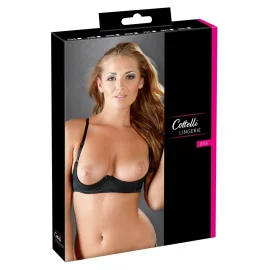 Cottelli Lingerie Basic polo-podprsenka čierna 80B