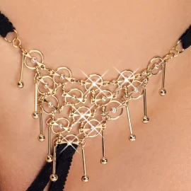 Cottelli Lingerie Tangá - zlatá ozdoba