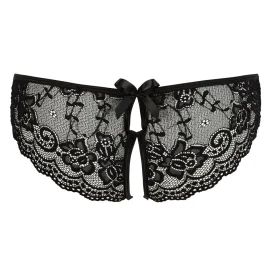 Cottelli Lingerie Čipkové nohavičky čierne
