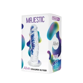 Alive Majestic Jelly dildo 15 cm transparentní