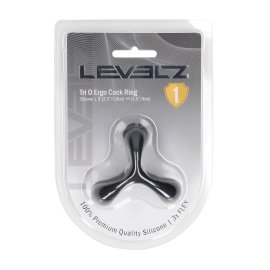 Levelz Tri O Ergo erekčný krúžok čierny