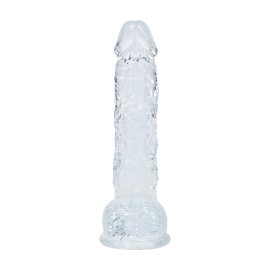 Realrock gélové dildo s prísavkou 14,5 cm transparentné