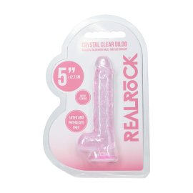 Realrock gélové dildo s prísavkou 14,5 cm ružové