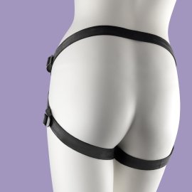 Snap strap-on Postroj na připínací penis černý