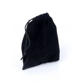HeavyFun Dark Silver análny kolík s kamienkom S čierny