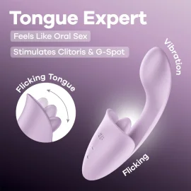 Satisfyer Tongue Expert vibrátor na G-bod a klitoris 2v1