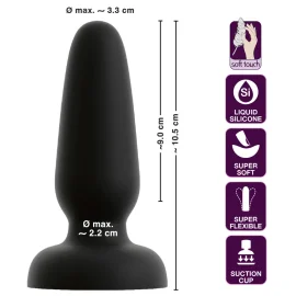 Black Velvets Liquid Silicone anální kolík S