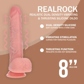 RealRock Dual Density Realistický vibrátor s přirážením 23 cm