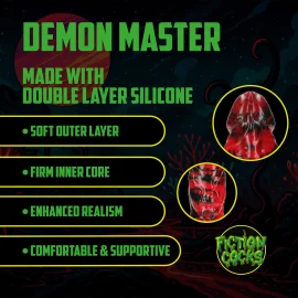 Demon Master dildo červeno-černé