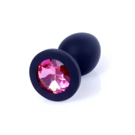 MyLove silikonový anální kolík s kamínkem S růžový