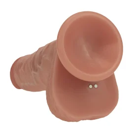 RealRock Dual Density Realistický vibrátor s přirážením 20,3 cm - Tan