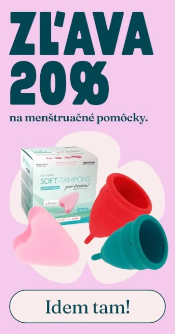 Získajte zľavu 20 % na produkty v kategórii Menštruačné pomôcky