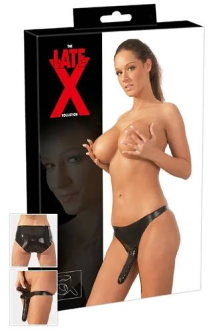 LateX Latexové nohavičky s dildami 2 v 1 S-L