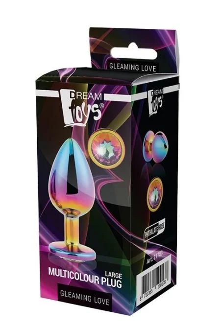 Gleaming Love análny kolík Multicolor dúhový kamienok L