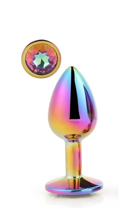 Gleaming Love análny kolík Multicolor dúhový kamienok L