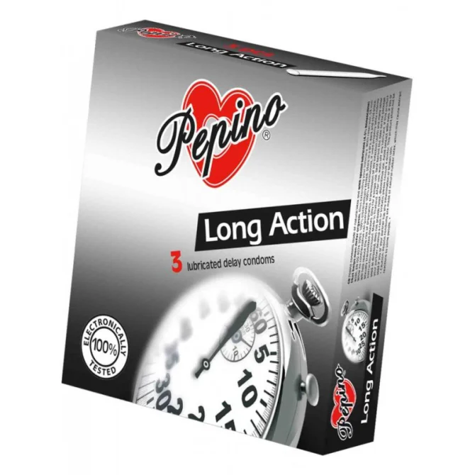 Pepino kondómy Long Action - 3 ks