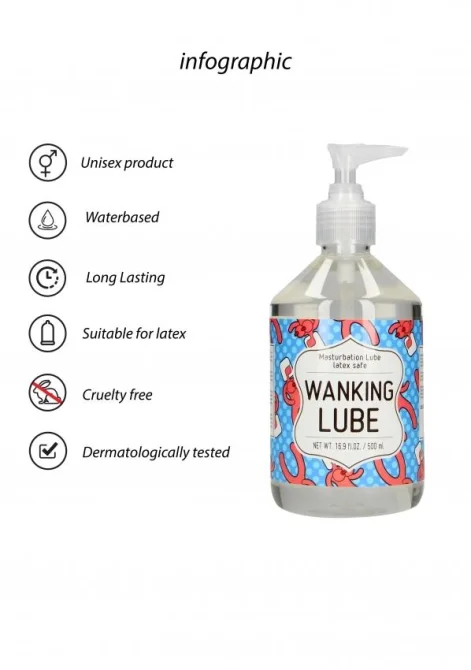 Wanking lube Masturbačný lubrikačný gél 500 ml