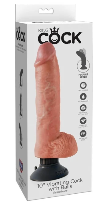 King Cock Realistický vibrátor s prísavkou 25 cm