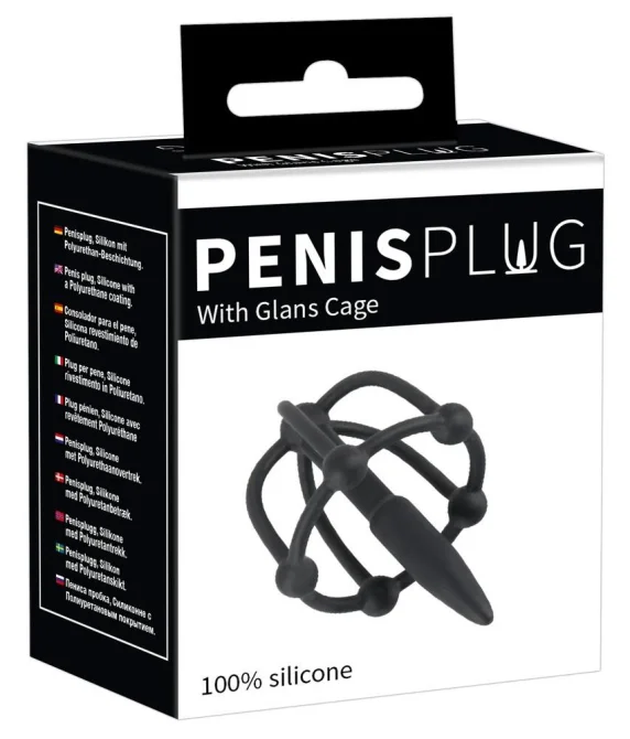 Penis plug Dilatátor s klietkou na žaluď