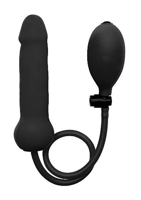 Ouch! Nafukovacie dildo - čierne