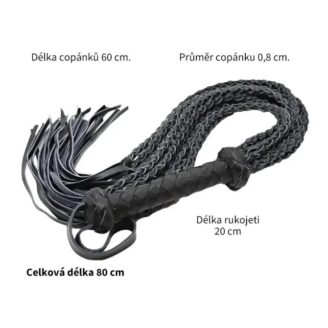 BASIC X bičík pletený čierny