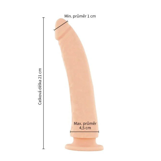 BASIC X Elio silikónové dildo s prísavkou telové