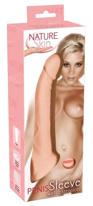 Nature Skin p návlek na penis so slučkou na semenníky