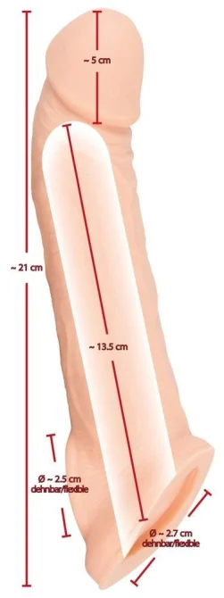 Nature Skin p návlek na penis so slučkou na semenníky
