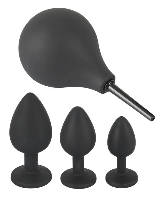 Black Velvets Set 3 análnych kolíkov a sprchy