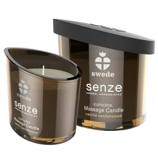 SENZE Euphoria masážna sviečka - vanilka, santalové drevo 50 ml