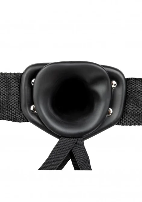 Realrock Hollow Strap-on dutý pripínací penis 16 cm - čierny