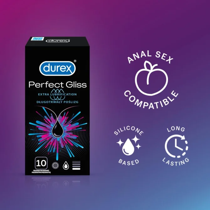 Durex kondómy Perfect Gliss 10 ks