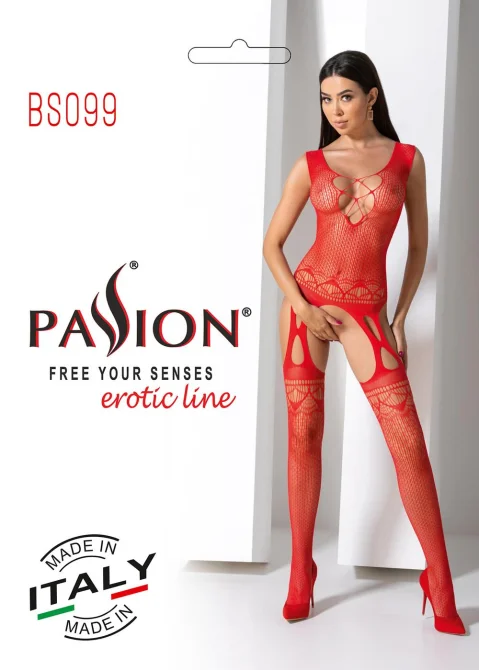 Passion bodystocking BS099 červený