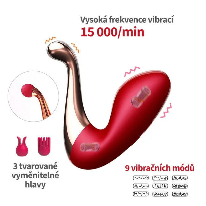 BASIC X The Swan vibrátor na klitoris červený