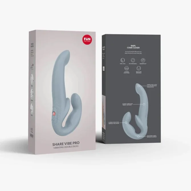 FUN FACTORY Share Vibe Pro strap-on - Cool Grey